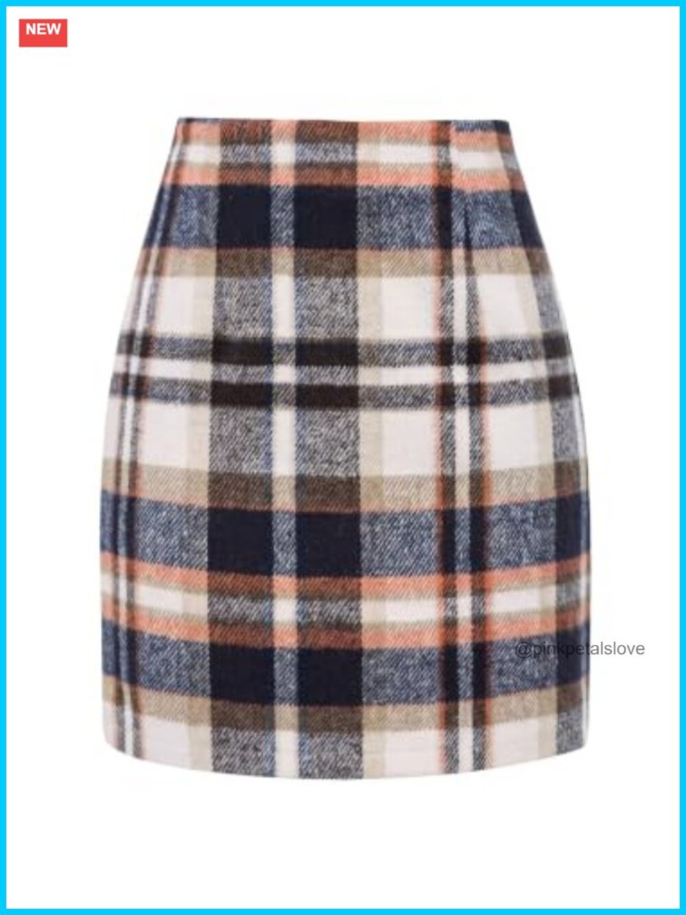 Tartan Plaid High Waist Bodycon Pencil Mini Skirt Side Zip Fall
